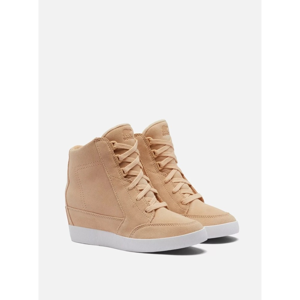 SOREL® (Women's 10 M) OUT N ABOUT™ WEDGE Waterproof Bootie in Nova Sand - $140